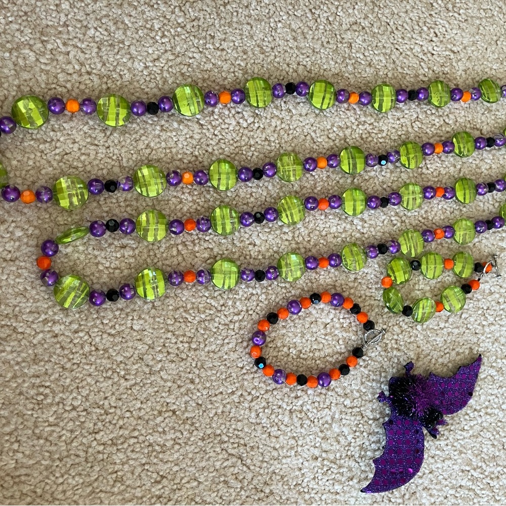 Halloween Necklace and Bracelet Set